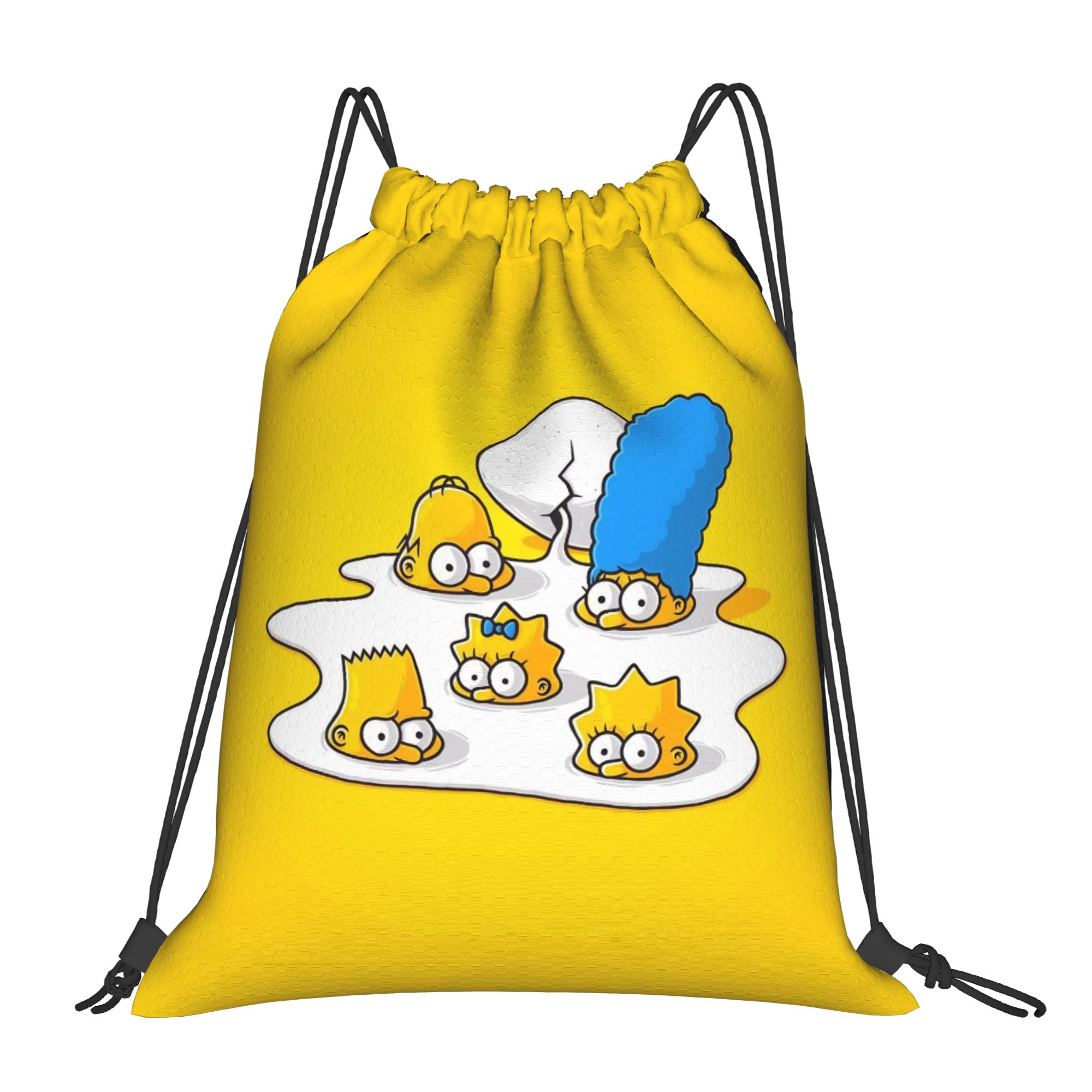 Drawstring Gym Bag - 심슨스 만화 드로스트링 백팩 체육관 스포츠