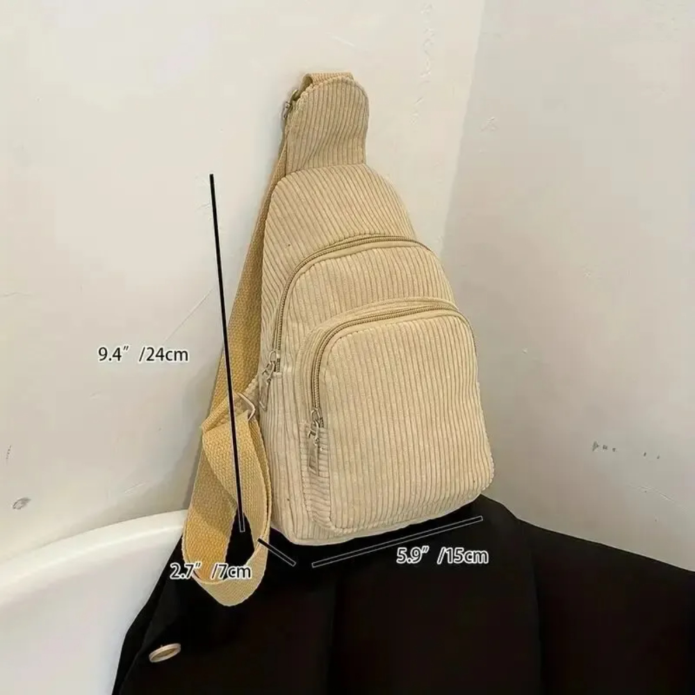 빈티지 코듀로이 크로스 바디 백 레트로 가슴 슬링 백  - Mini Backpack Purse 리뷰 및 가격