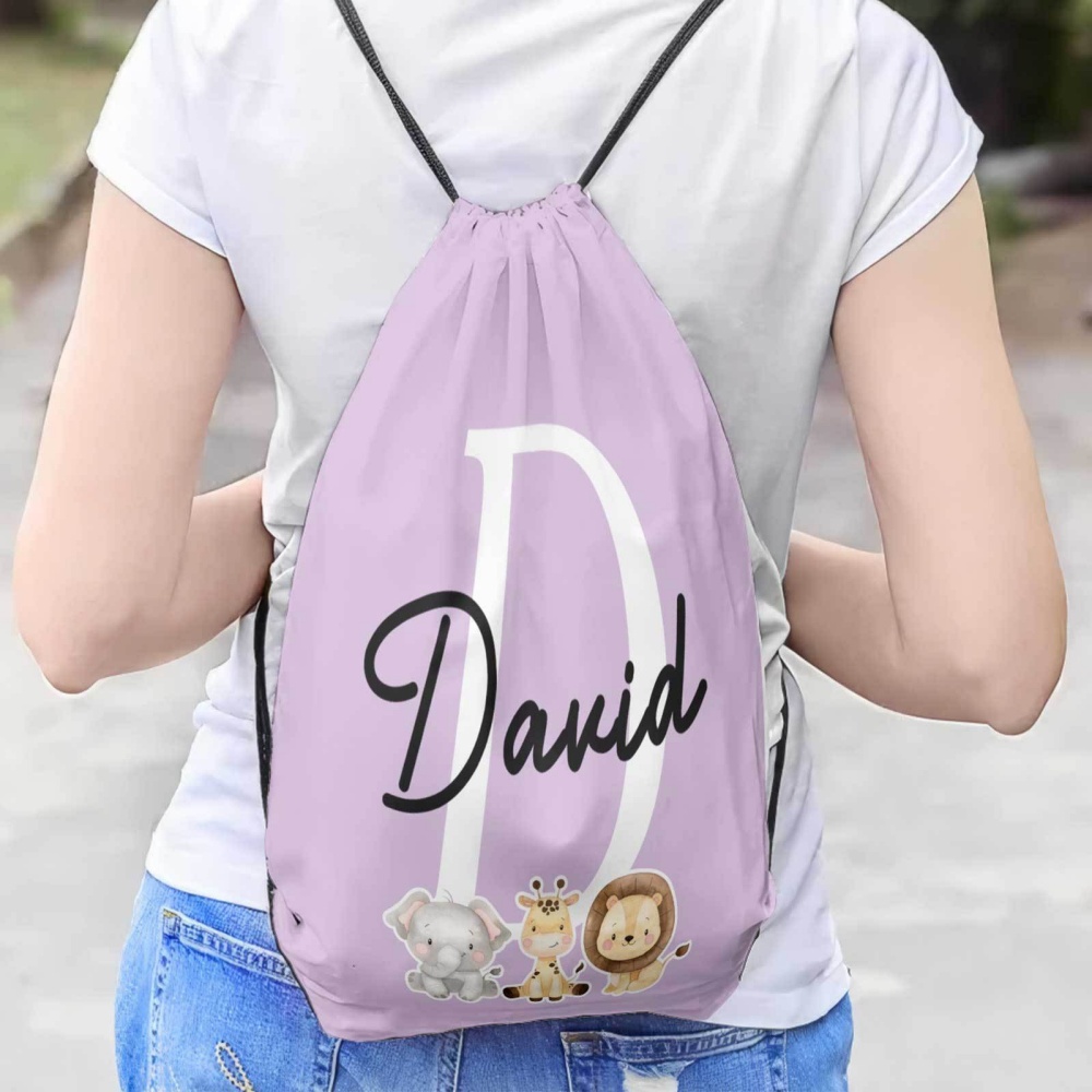 1Pc 귀여운 동물 테마 맞춤형 이름/텍스트 맞춤형 드 - Drawstring Gym Bag 리뷰 및 가격
