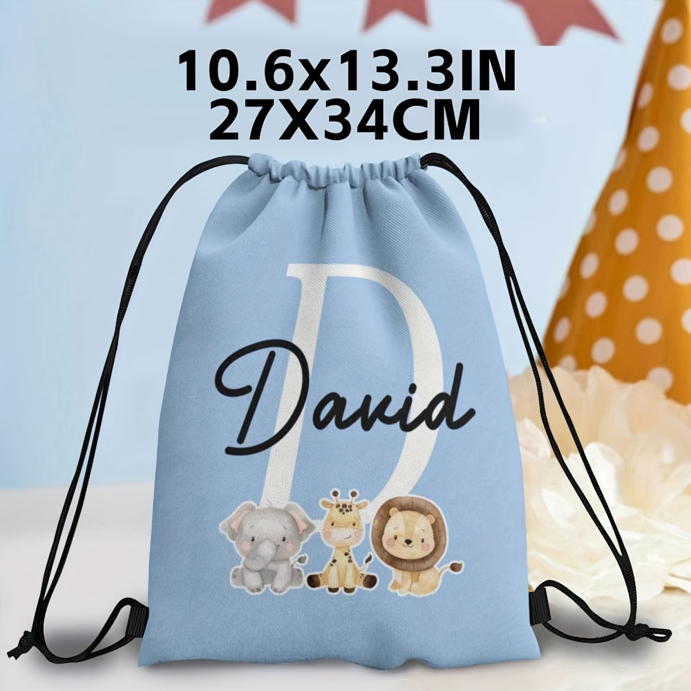 1Pc 귀여운 동물 테마 맞춤형 이름/텍스트 맞춤형 드 - Drawstring Gym Bag 리뷰 및 가격