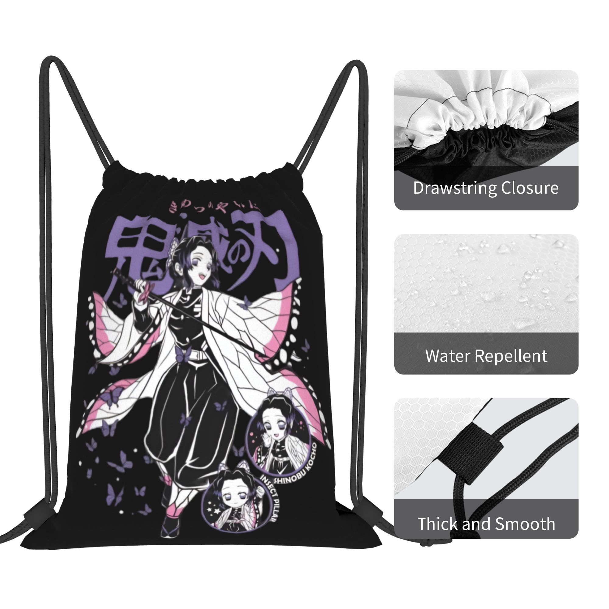 맞춤형 악마 슬레이어 드로스트링 가방 여성 남성 경량  - Drawstring Gym Bag 리뷰 및 가격