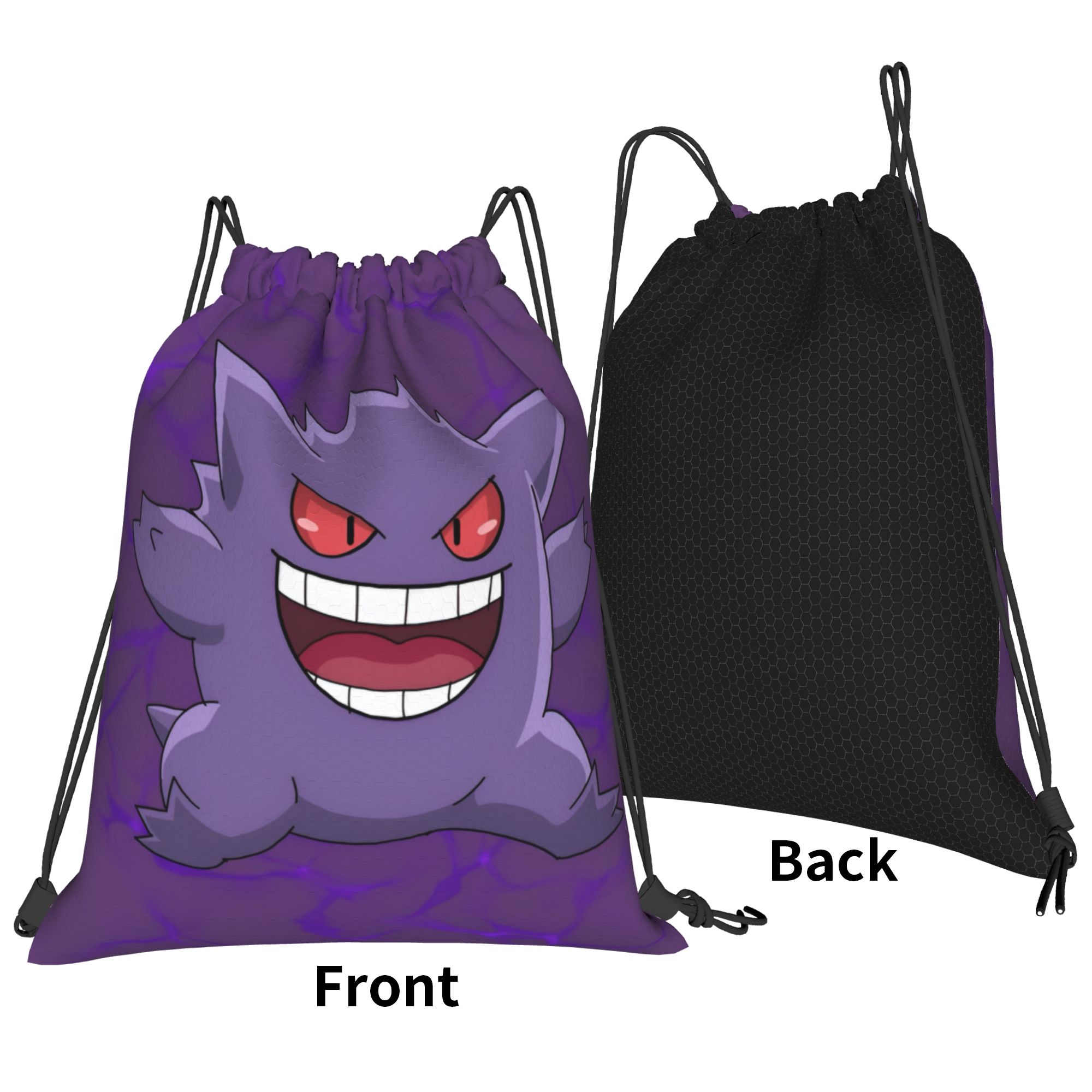 맞춤형 포켓몬 게나르 드로스트링 백팩 스포츠 짐 가방  - Drawstring Gym Bag 리뷰 및 가격